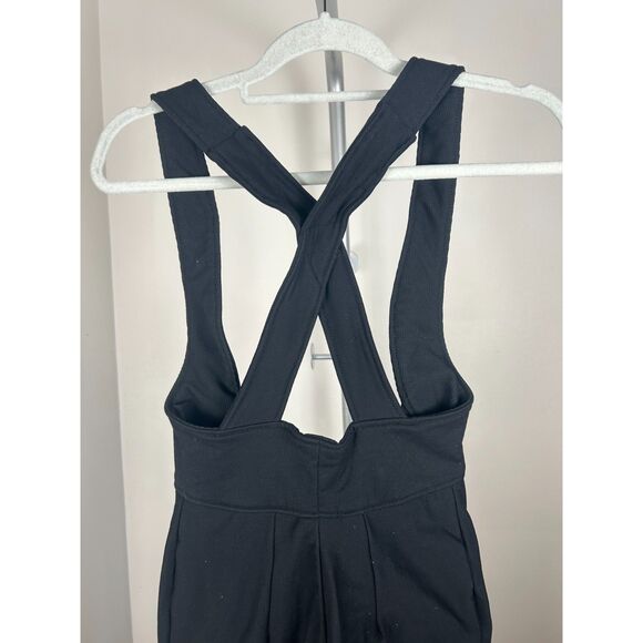 Vintage Nils Women's Ski Snow Full Bib Bibs Size XS/S Black Stirrup Pants Skiing - Picture 3 of 5